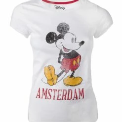 Official Disney Mickey Mouse White Vintage Look Amsterdam Women's T-Shirts