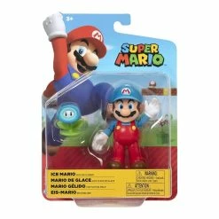 Nintendo Official Super Mario Ice Mario With Ice Flower 10cm / 4" Figure