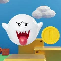 Official Super Mario Boo With Gold Coin 10cm / 4" Figure Nintendo