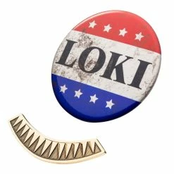 Official Marvel Loki Pin And Tie Pin Set