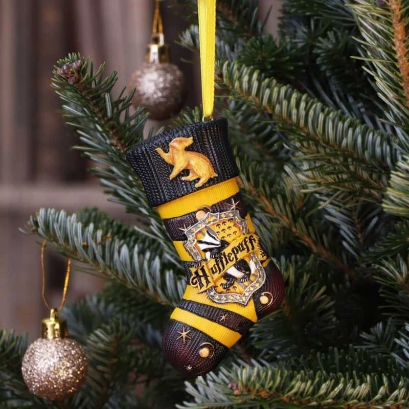 Deals ⌛ Official Harry Potter Hufflepuff Stocking Hanging Ornament ✔️ 1 Official Harry Potter Hufflepuff Stocking Hanging Ornament
