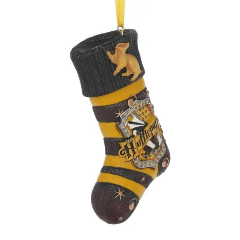 Deals ⌛ Official Harry Potter Hufflepuff Stocking Hanging Ornament ✔️ 4 Official Harry Potter Hufflepuff Stocking Hanging Ornament