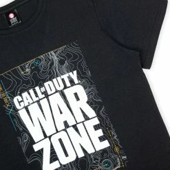 Apparel Official Call Of Duty Warzone Black Map T-Shirts