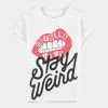 Official Disney Cruella Stay Weird Kids Short Sleeved T-Shirts Apparel