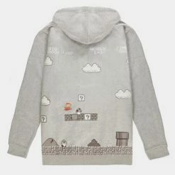 Official Nintendo 8Bit Super Mario Bros. Level Unisex Hoodies