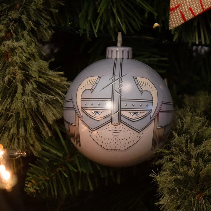 Hot Sale 🛒 Bethesda Christmas Decoration Bauble Heads Skyrim ‘Dovahkiin’ Christmas Decoration / Ornament 🌟 2 Bethesda Christmas Decoration Bauble Heads Skyrim ‘Dovahkiin’ Christmas Decoration / Ornament
