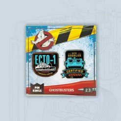 Ghostbusters Afterlife Pin Kings Ghostbusters Enamel Pin Badge Set 2.3 β Ecto-1 & Ecto Goggles
