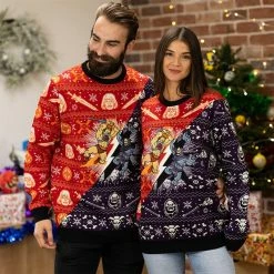 Masters Of The Universe Official He-Man Vs. Skeletor Christmas Jumper / Ugly Sweater