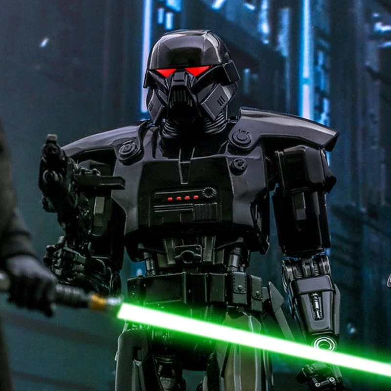 New ⭐ Official Hot Toys Star Wars The Mandalorian Dark Trooper 1:6 Scale Figure 🥰 8 Official Hot Toys Star Wars The Mandalorian Dark Trooper 1:6 Scale Figure