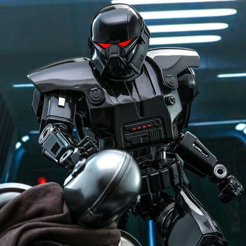 New ⭐ Official Hot Toys Star Wars The Mandalorian Dark Trooper 1:6 Scale Figure 🥰 9 Official Hot Toys Star Wars The Mandalorian Dark Trooper 1:6 Scale Figure