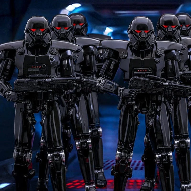 New ⭐ Official Hot Toys Star Wars The Mandalorian Dark Trooper 1:6 Scale Figure 🥰 5 Official Hot Toys Star Wars The Mandalorian Dark Trooper 1:6 Scale Figure