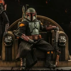 The Mandalorian Official Hot Toys Star Wars Boba Fett (Repaint Armour) And Throne 1:6 Scale Figure