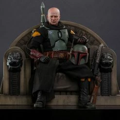 The Mandalorian Official Hot Toys Star Wars Boba Fett (Repaint Armour) And Throne 1:6 Scale Figure