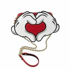 Mickey Mouse Loungefly Disney Mickey Heart Hands Crossbody Bag Bags