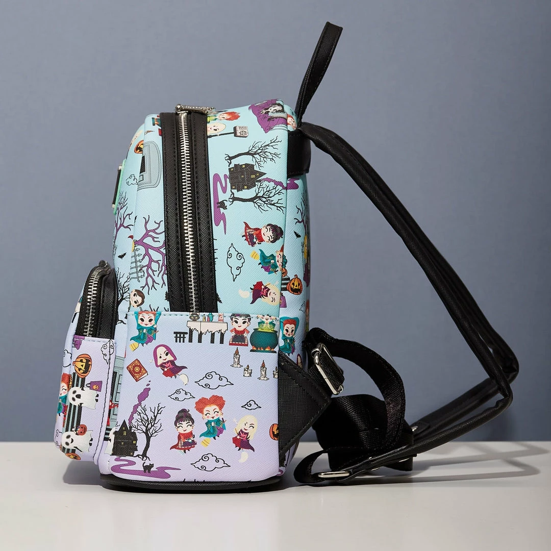 Outlet π LoungeFly Disney Hocus Pocus Scene Aop Mini Backpack π 4 LoungeFly Disney Hocus Pocus Scene Aop Mini Backpack