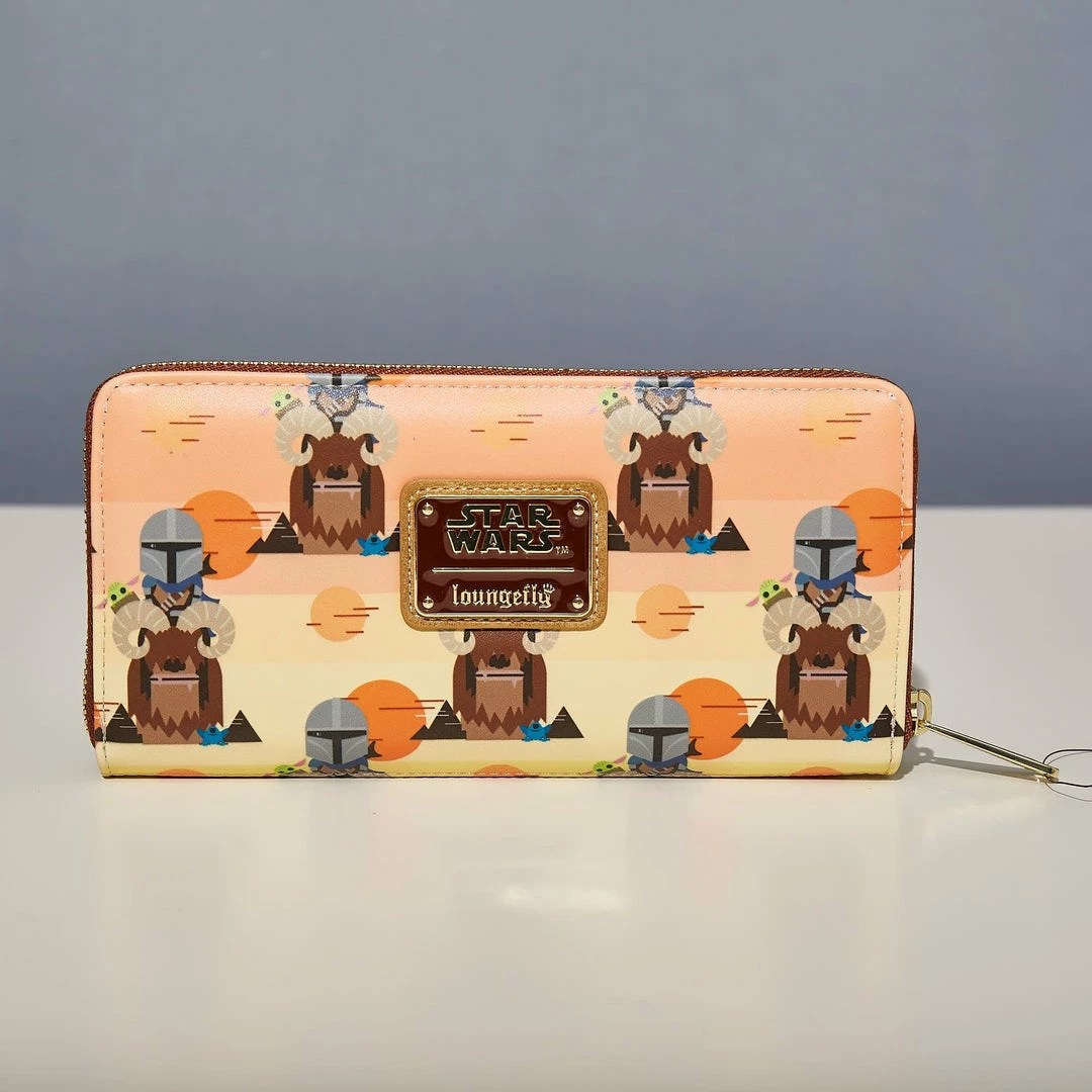 Outlet ✨ LoungeFly Star Wars Mandalorian Bantha Ride Aop Zip Around Wallet ✨ 1 LoungeFly Star Wars Mandalorian Bantha Ride Aop Zip Around Wallet