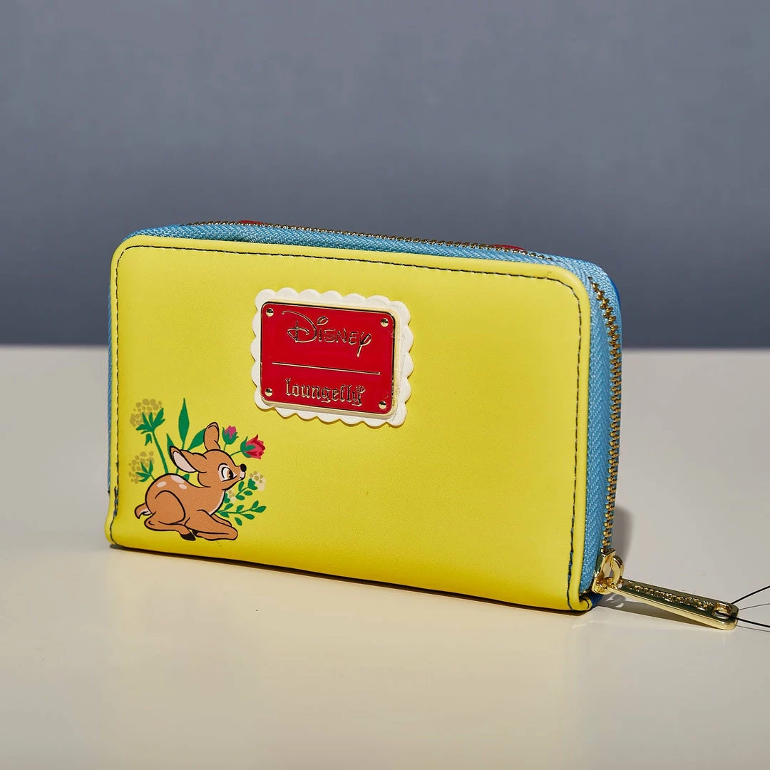 New π€© LoungeFly Disney Snow White Cosplay Bow Zip Around Wallet 𧨠6 LoungeFly Disney Snow White Cosplay Bow Zip Around Wallet