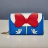 LoungeFly Disney Snow White Cosplay Bow Zip Around Wallet