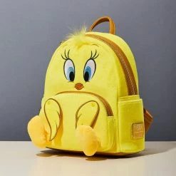 Hot Sale ✨ LoungeFly Looney Tunes Tweety Plush Mini ⭐ Backpack ⭐ 11 LoungeFly Looney Tunes Tweety Plush Mini Backpack