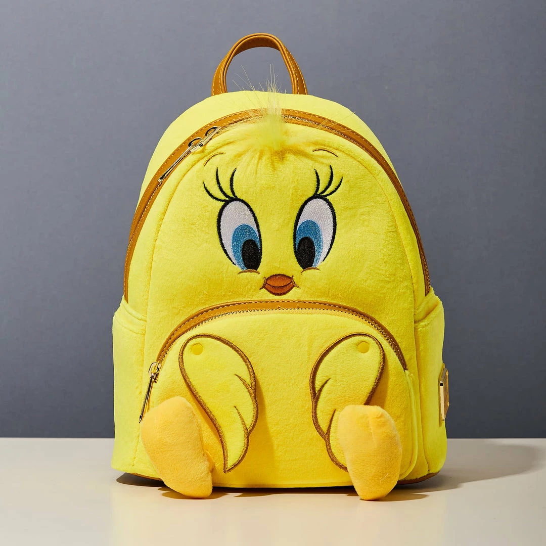 Hot Sale ✨ LoungeFly Looney Tunes Tweety Plush Mini ⭐ Backpack ⭐ 1 LoungeFly Looney Tunes Tweety Plush Mini Backpack