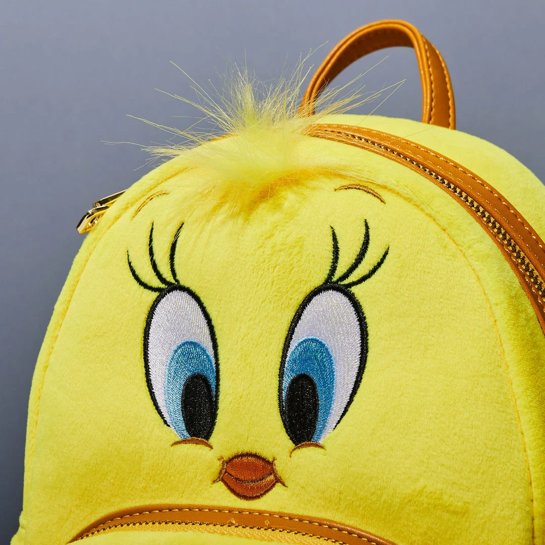 Hot Sale ✨ LoungeFly Looney Tunes Tweety Plush Mini ⭐ Backpack ⭐ 2 LoungeFly Looney Tunes Tweety Plush Mini Backpack