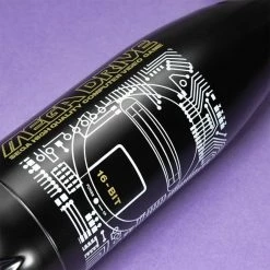 Official Mega Drive 'Technical Spec' Black Bowling Pin Style Water Bottle