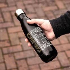 Official Mega Drive 'Technical Spec' Black Bowling Pin Style Water Bottle