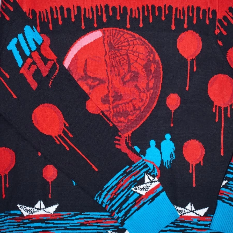 Brand new π IT Official Pennywise Jumper / Ugly Sweater Horror π₯ 6 IT Official Pennywise Jumper / Ugly Sweater Horror