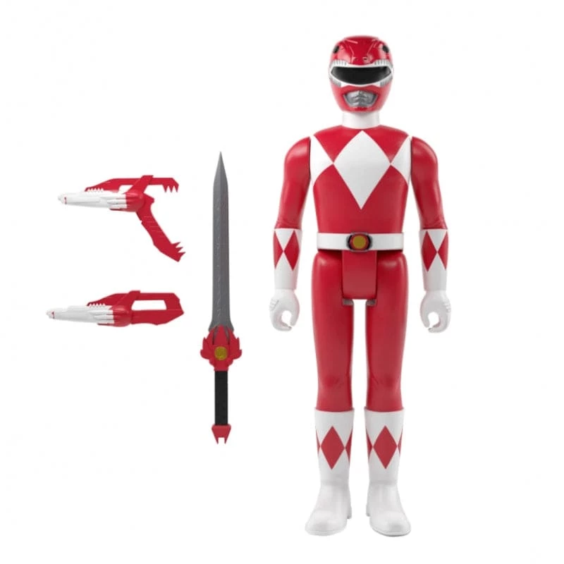 Best deal ✨ Official Power Rangers Red Ranger ReAction Figure ✔️ 2 Official Power Rangers Red Ranger ReAction Figure