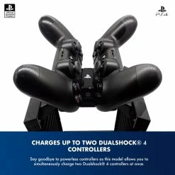 Official Sony PlayStation 4 PS4 Games Storage Tower + Dual Charger