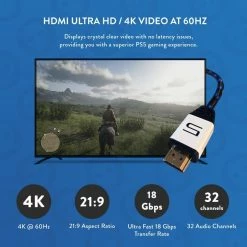 Gaming Accessories PS5 4K Ultra HD HDMI Cable (2m/7ft)