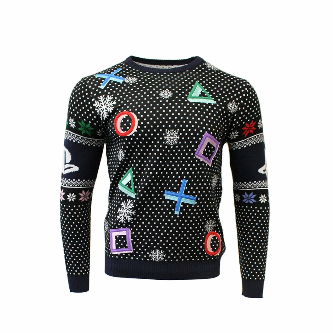 Cheapest π PlayStation Christmas Jumper Official PlayStation Symbols Black Christmas Jumper / Ugly Sweater π 1 PlayStation Christmas Jumper Official PlayStation Symbols Black Christmas Jumper / Ugly Sweater