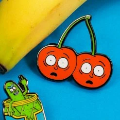 Pin Kings Rick And Morty Enamel Pin Badge Set 1.1 – Pickle Rick & Cherry Morty Accessories