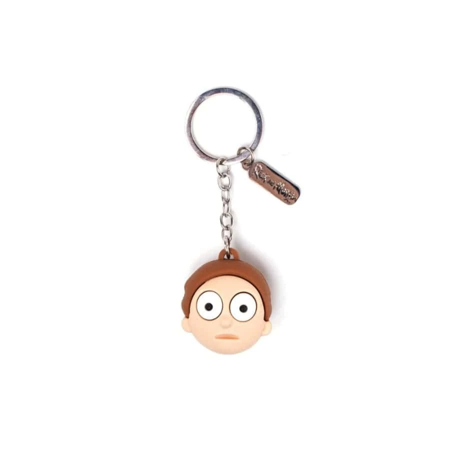 Discount 🥰 Official Rick And Morty 3D Morty Face Keychain Keyrings 🔥 1 Official Rick And Morty 3D Morty Face Keychain Keyrings