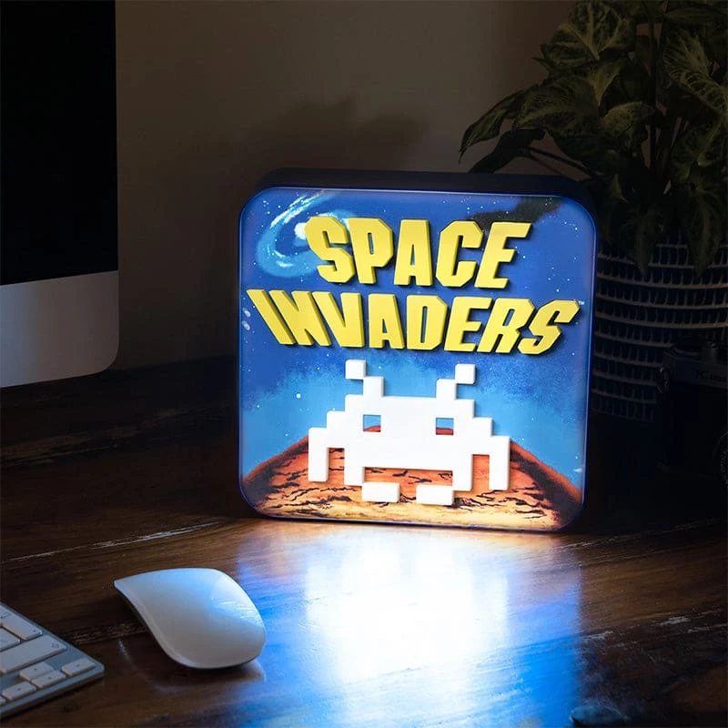 Discount ✨ Official Space Invaders 3D Desk Lamp / Wall Light Homeware ⭐ 2 Official Space Invaders 3D Desk Lamp / Wall Light Homeware