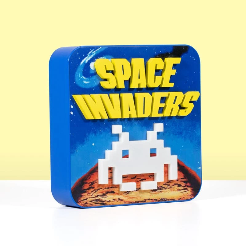 Discount ✨ Official Space Invaders 3D Desk Lamp / Wall Light Homeware ⭐ 3 Official Space Invaders 3D Desk Lamp / Wall Light Homeware