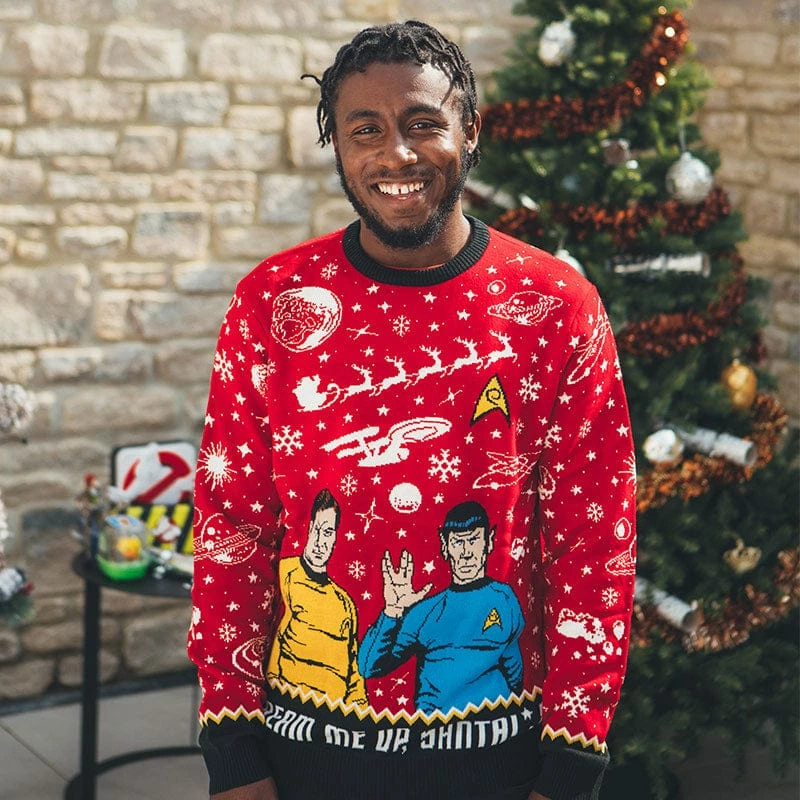 Best reviews of π Star Trek β Christmas Jumper Official Star Trek βBeam Me Up, Santa!β β Christmas Jumper / Ugly Sweater π€© 2 Star Trek Christmas Jumper Official Star Trek βBeam Me Up, Santa!β Christmas Jumper / Ugly Sweater
