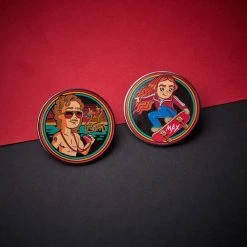 Pin Kings Stranger Things Enamel Pin Badge Set 1.2 – Billy And Max Accessories