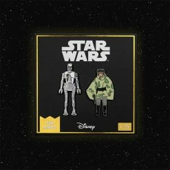 Accessories Pin Kings Star Wars Enamel Pin Badge Set 1.35 – 8D8 And Princess Leia Organa (in Combat Poncho)