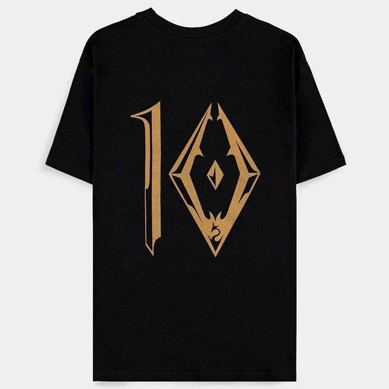 Outlet ❤️ Official Skyrim Metallic Unisex Short Sleeved T-Shirts ❤️ 2 Official Skyrim Metallic Unisex Short Sleeved T-Shirts