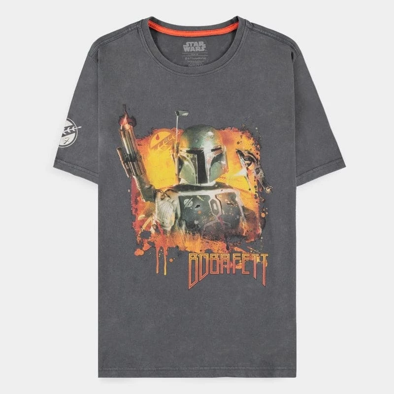 Deals ⭐ Apparel Official Star Wars Boba Fett Acid Wash Unisex Short Sleeved T-Shirts 🧨 1 Apparel Official Star Wars Boba Fett Acid Wash Unisex Short Sleeved T-Shirts